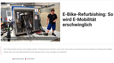 weltderwunder.de: E-Bike-Refurbishing: So wird E-Mobilität erschwinglich