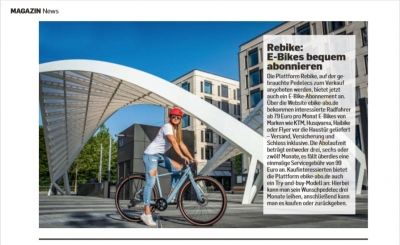 BIKE Bild - Rebike: E-Bikes bequem abonnieren