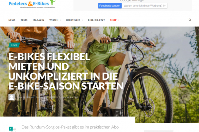 pedelec-elektro-fahrrad.de: E-Bikes flexibel mieten und unkompliziert in die E-Bike-Saison starten