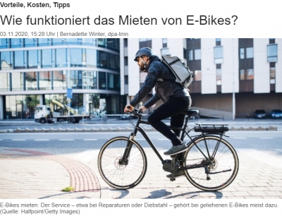 t-online.de - Wie funktioniert das Mieten von E-Bikes?