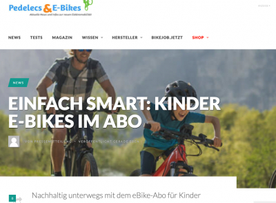 pedelec-elektro-fahrrad.de: Einfach Smart: Kinder E-Bikes im Abo