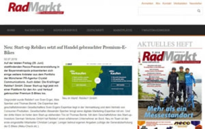 RadMarkt - Start-up rebike1 setzt auf Handel gebrauchter Premium-E-Bikes