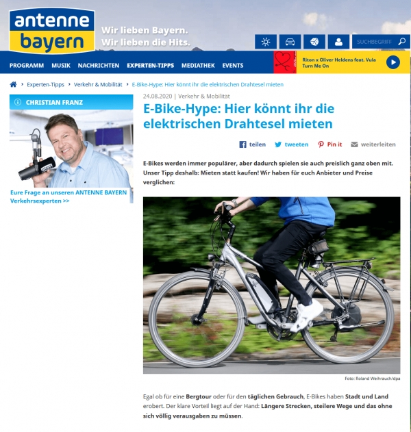 E-Bike-Hype: Hier könnt ihr die elektrischen Drahtesel mieten