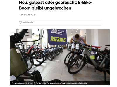 Neu, geleast oder gebraucht: E-Bike-Boom bleibt ungebrochen
